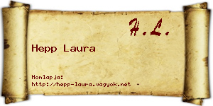 Hepp Laura névjegykártya
